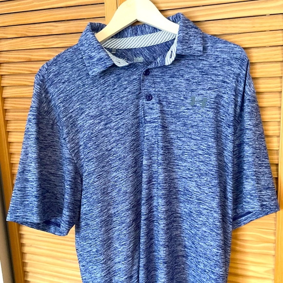 Royal blue marbled Under Armour polo - Picture 1 of 3